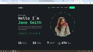 185 Website beautiful modern design.Portfolio Web Developer Site.Pages. Slider.Animation.Responsive. screenshot 1