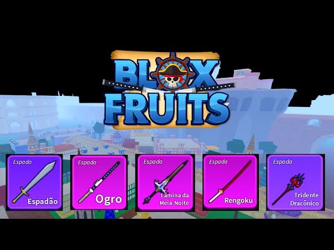 TODAS AS ESPADAS DO 1 SEA (MUNDO) NO BLOX FRUITS, COMO PEGAR TODAS AS  ESPADAS DO PRIMEIRO MUNDO 