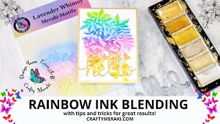 Rainbow Ink Blending technique with tips and tricks for great results!