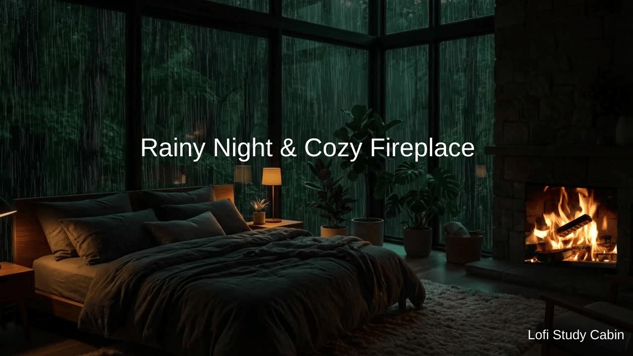 Rainy Night & Cozy Fireplace 🌧️ Chopin - Nocturne Op. 9 No. 1 | Lofi Classical Study Music
