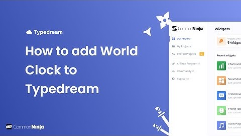 How to add a World Clock to Typedream