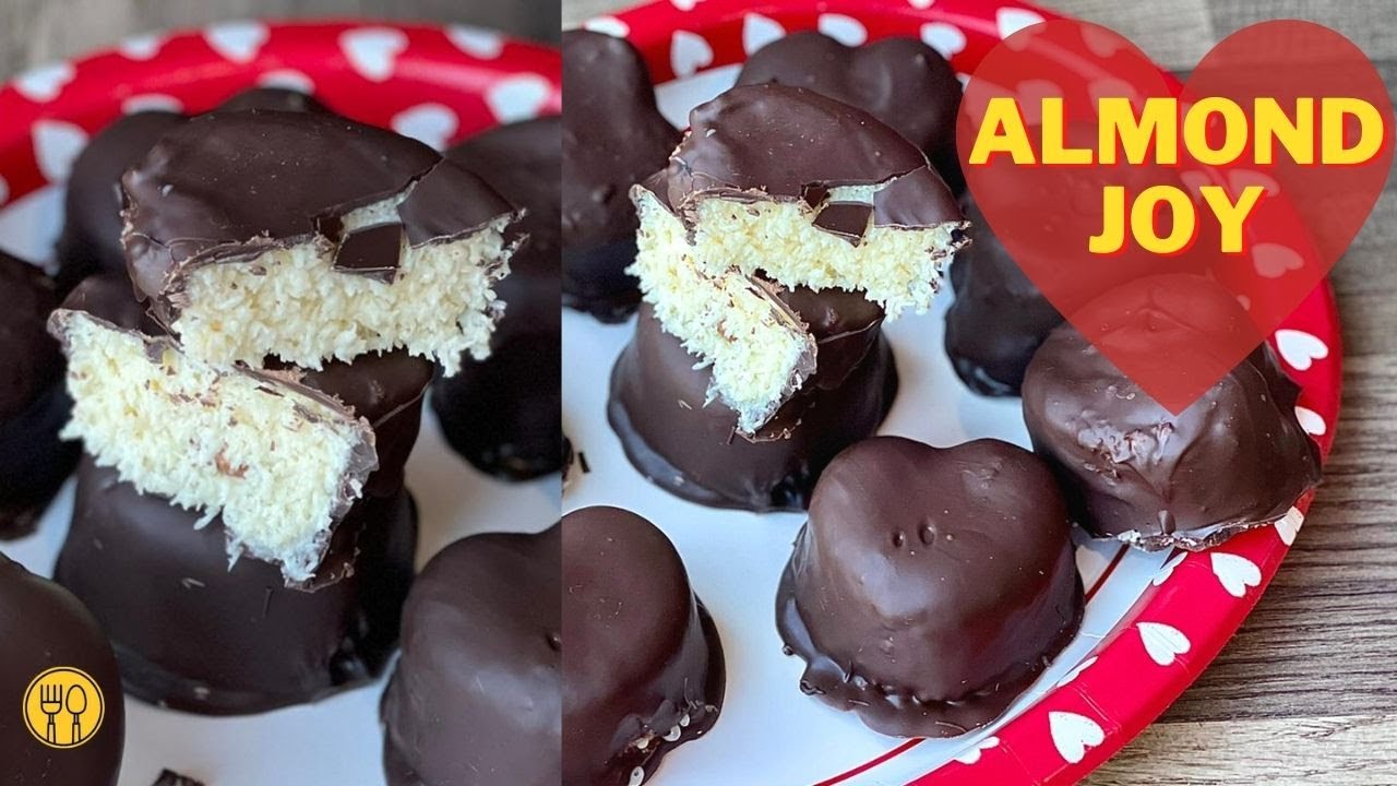 3 INGREDIENT Homemade Almond Joy | Chocolate Bounty Bars Recipe (valentine's day recipes)
