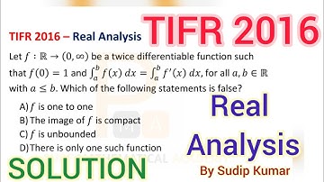 TIFR 2016 Math Real Analysis Solution | TIFR 2016 Mathematics Solution | TIFR 2016 Math Q.No 29