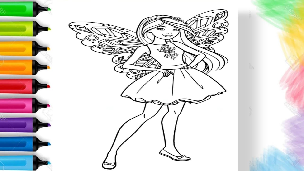 Barbie Fairy Secret Coloring Pages