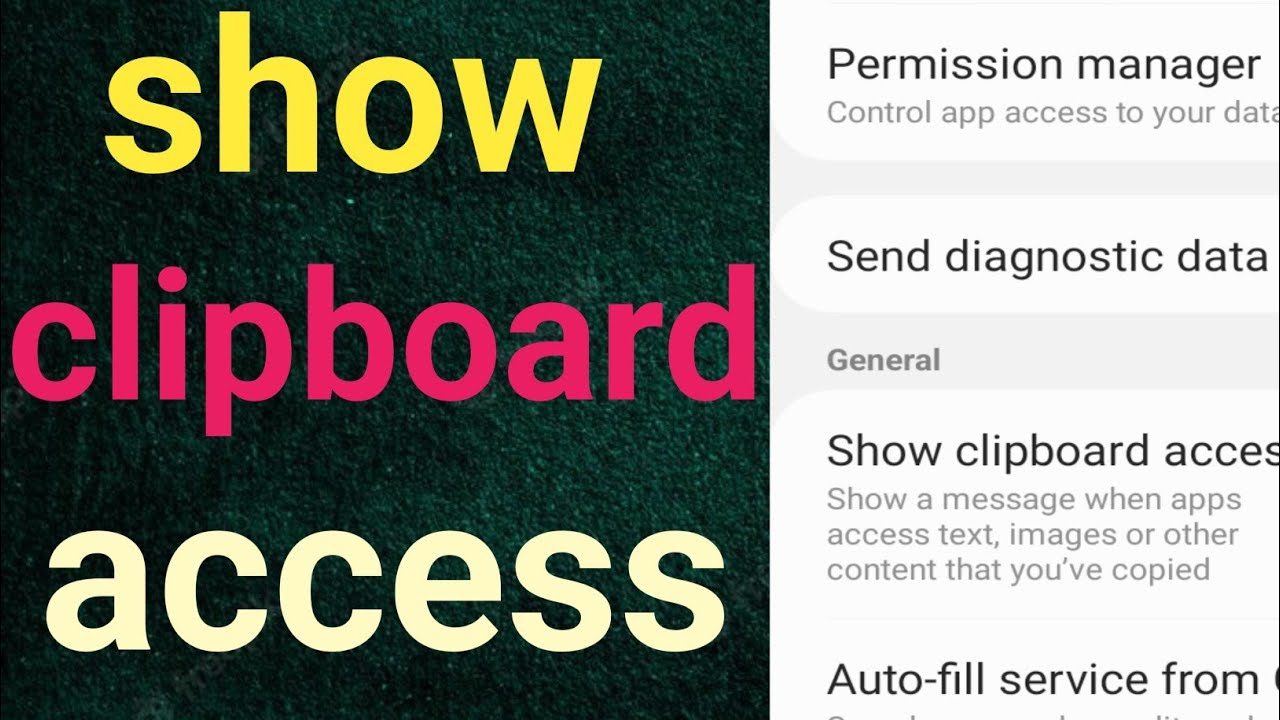 show clipboard access setting kya hai ishka use kisliye hota hai YouTube