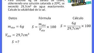 Solubility - Exercises