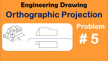 Orthographic Projections Problem 5 #EngineeringDrawing #IsotoOrtho