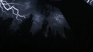 Heavy Rain and Thunderstorm at Night - Liquidate insomnia and Sleepless