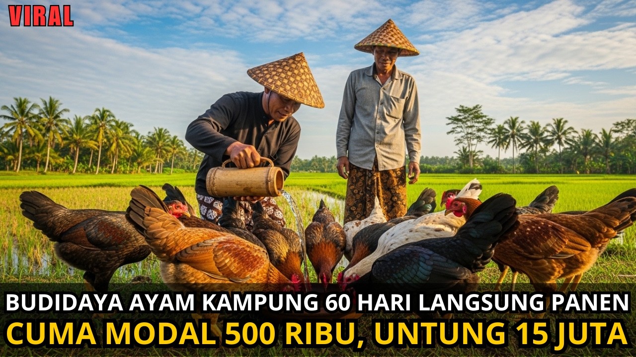Rahasia Ayam Kampung Panen 60 Hari! Cuma Modal 500 Ribu, Untung 15 Juta dari Ayam Kampung!
