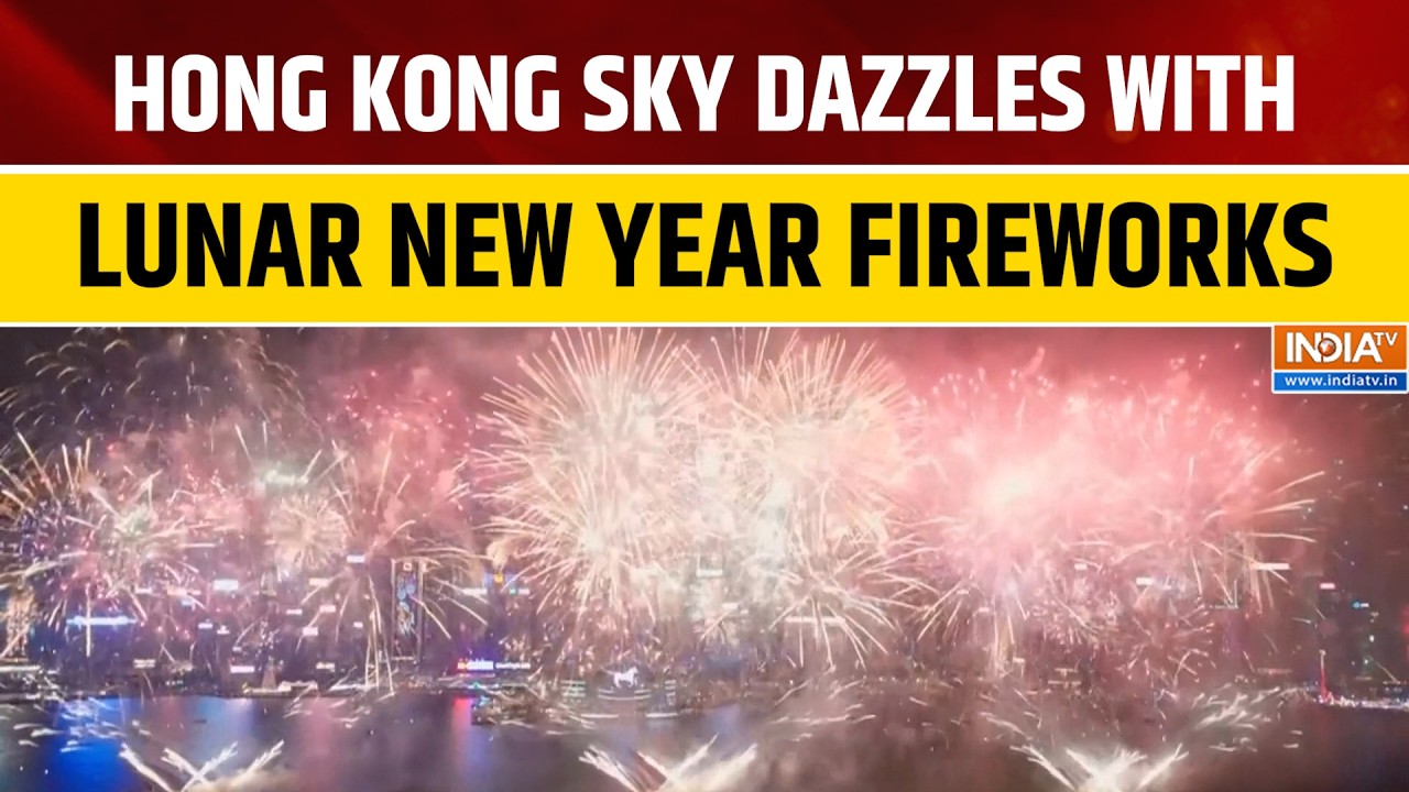 Hong Kong Lunar New Year Fireworks Light Up Night Sky in Spectacular Display | World News