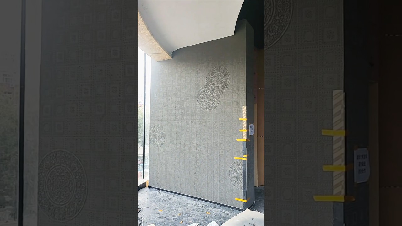 Construction of Art Paint with Embossed Printing Effect. 