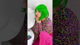 Whats Hiding Among The Candies In The Toilet Bowl? These Girls Are About To Find Out