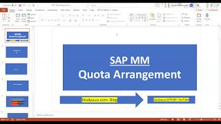 SAP MM--Quota arrangement configuration for business process- Full overview explanation