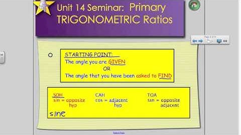 MPM2D Unit 14 Part I -  Introduction to Trigonometry