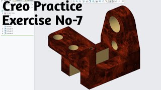 Creo Practice Exercise No-7|Creo modeling Exercise for beginners|CAD Exercise|CAD CAM with Israr