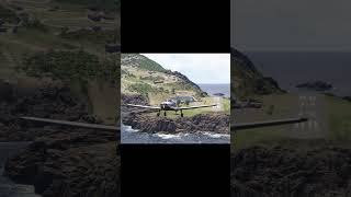 MSFS 2024 | PIPER DAKOTA | DEPARTING SABA | STRONG HEADWIND | FRONT LEFT SIDE VIEW | SHORTS | 4K