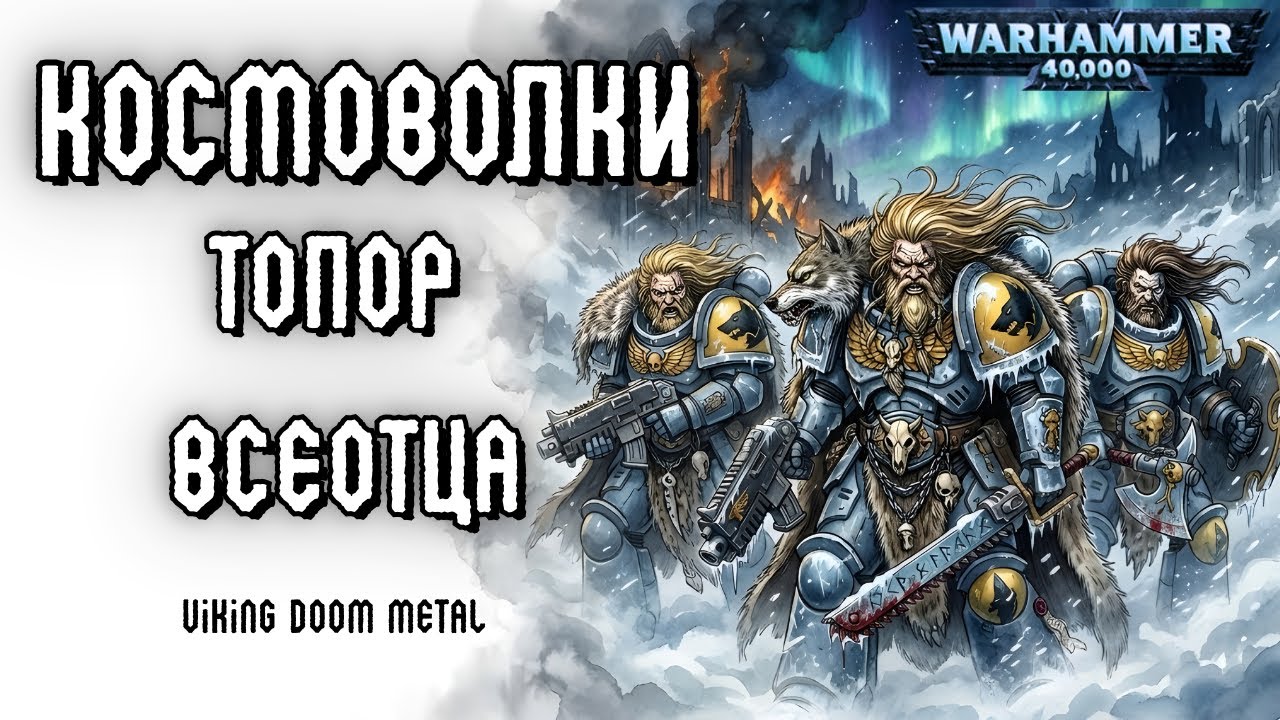 КОСМОВОЛКИ - ТОПОР ВСЕОТЦА | Space Wolves Anthem | Warhammer 40K Viking Doom Metal