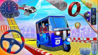 Police Rickshaw Driving Stunts Game | Tuk Tuk Auto Rickshaw Driving Game screenshot 3