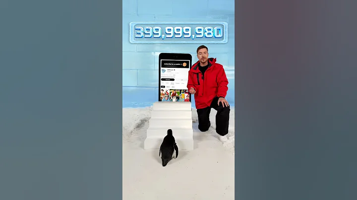 Can I teach a penguin to subscribe? #shortsfeed #mrbeast #mrbeastshorts #ytshorts