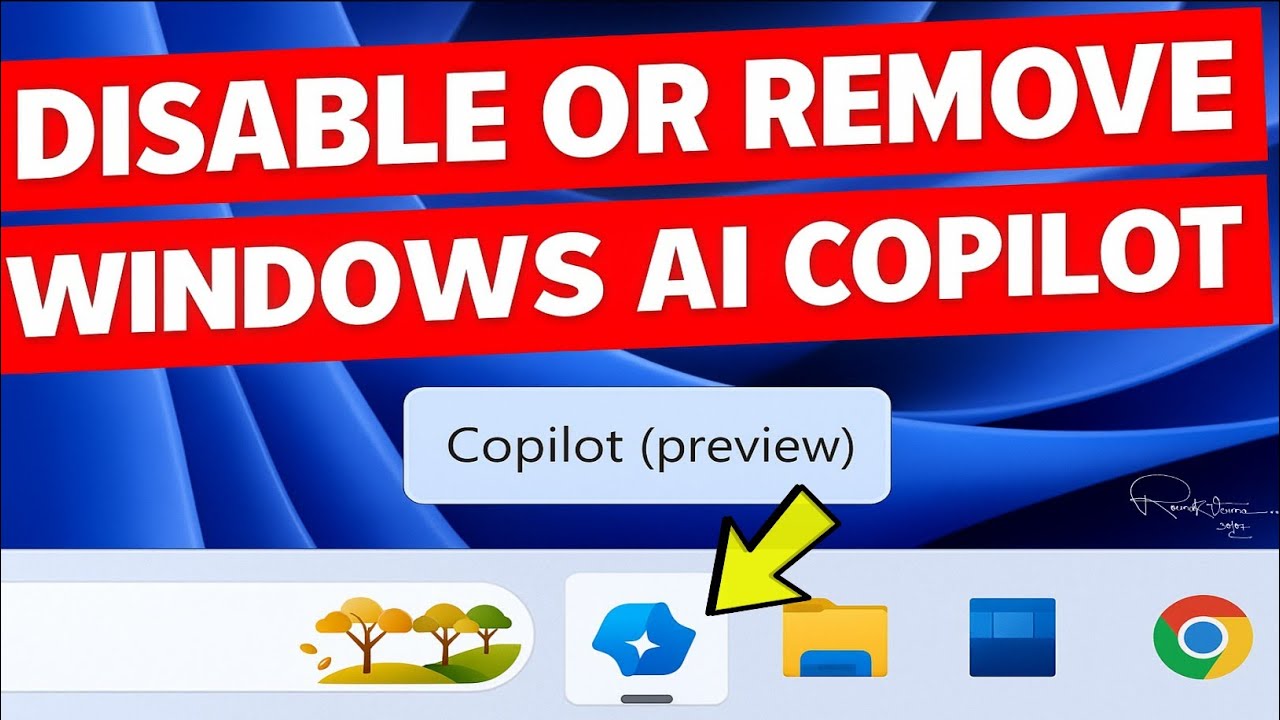 How To Remove Or Disable Windows Copilot AI Assistant (very easy)