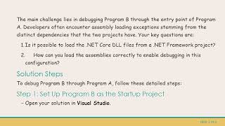 Debugging C#  Applications: How to Run a .NET Core Project from a .NET Framework Application