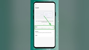 What is Screen Cast Setting in android phone device on 