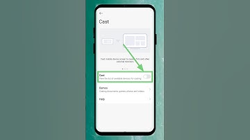 What is Screen Cast Setting in android phone device on 