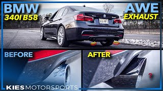 How to install AWE AXLE BACK EXHAUST on an F30 BMW 340i with the B58!