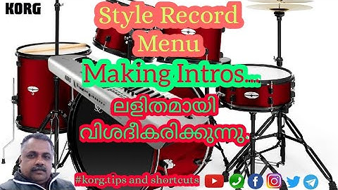 Style Record Menu: 7 Making Intros. Korg pa Arranger Keyboards