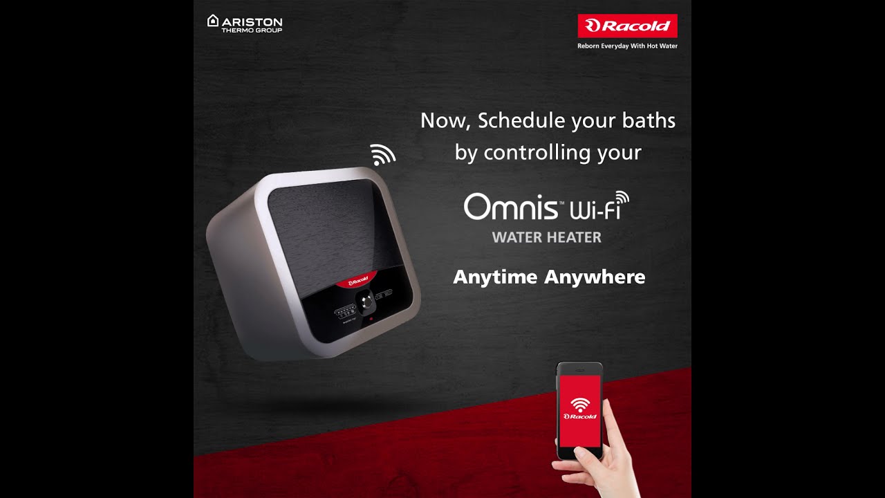Now, schedule your baths with Racold Omnis Wi-Fi Water Heater - YouTube