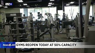 Gyms reopen at 50% capacity