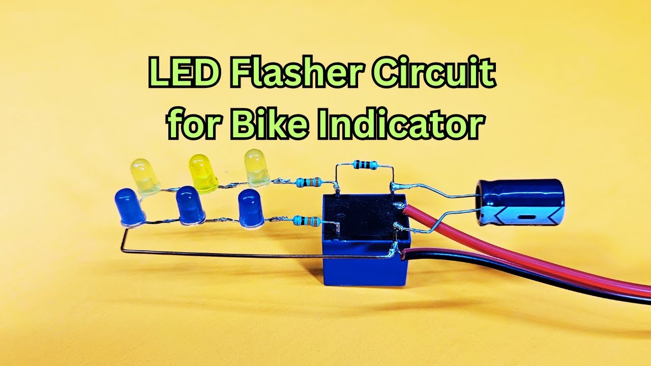 Как собрать схему светодиодного мигающего индикатора для велосипеда || Проект по электронике