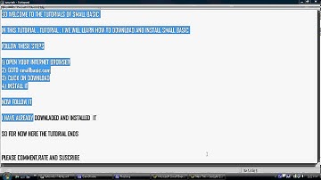 Small Basic Tutorials : 1 , Download and Install Small Basic