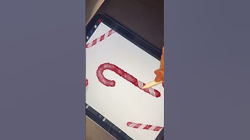 How to draw a candy cane on procreate #procreate #christmas #candycane