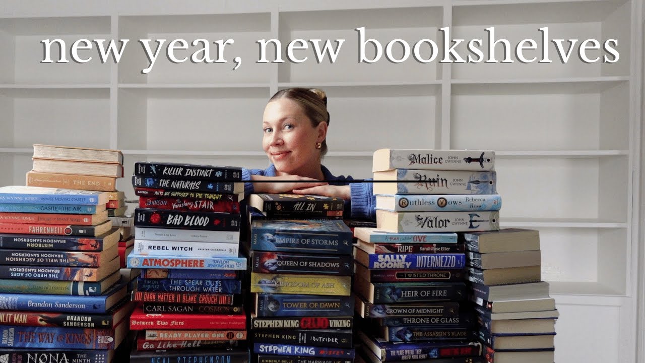 declutter & organize my bookshelves with me 📚