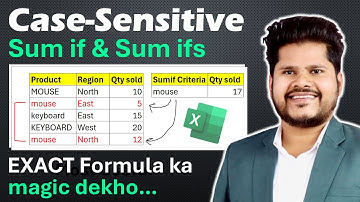 How to apply Case-sensitive SUMIF and SUMIFS formula in Excel?