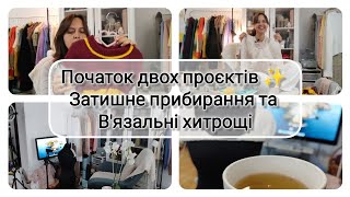 картинка: Початок двох проєктів ✨ Затишне прибирання та В'язальні хитрощі