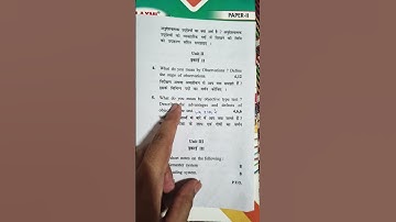 Assessment for learning, 2024 Question Paper, Bed second year, CRSU University Jind #exam #bed