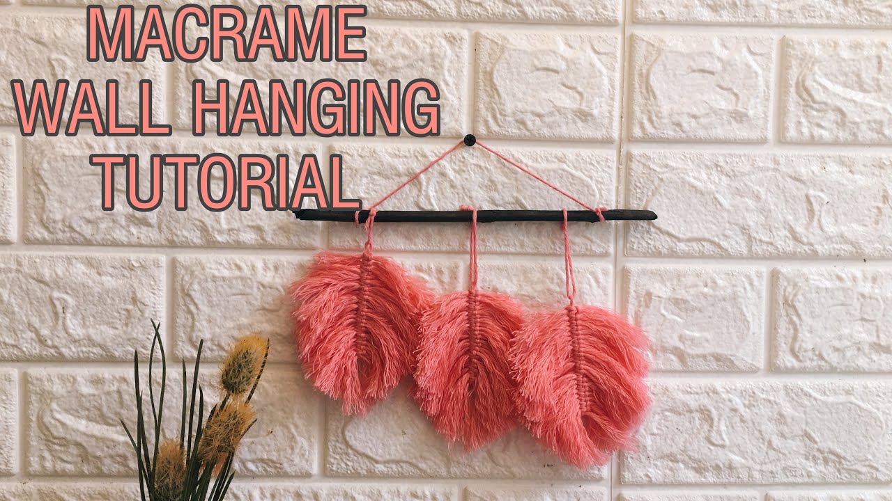 Cara membuat hiasan dinding macrame DIY macrame wall 