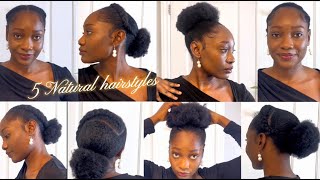5 QUICK AND EASY WAYS TO STYLE NATURAL HAIR |NATURAL HAIRSTYLES