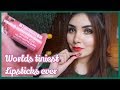 World's tiniest lipstick ever || GoldenRose mini velvet matt lipsticks swatches (urdu/hindi)