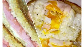 bread,ham,cheese,tomato and fried egg ,our Breakfast simple to make in the morning #shorts