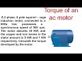 Induction Motor Torque Analysis calculation