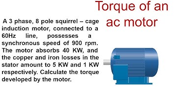 Induction Motor Torque Analysis calculation