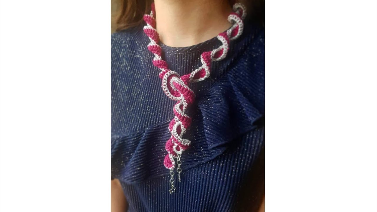 TUTORIAL: Collana ad uncinetto/Collana ondulata ad uncinetto/collana facile e veloce ad uncinetto!