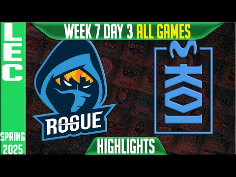 RGE vs MKOI Highlights ALL GAMES | LEC Spring Split W7D3 2025 | Rogue vs Movistar KOI