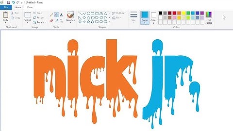 How to draw a Halloween Nick Jr. logo using MS Paint | How to draw on your computer