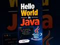 Print Hello World Using Java #java