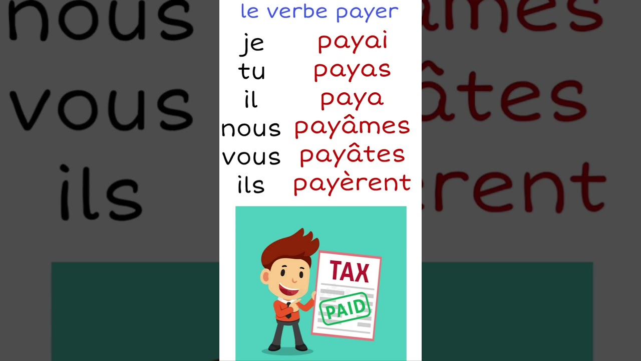 Verbe Payer Au Futur Simple