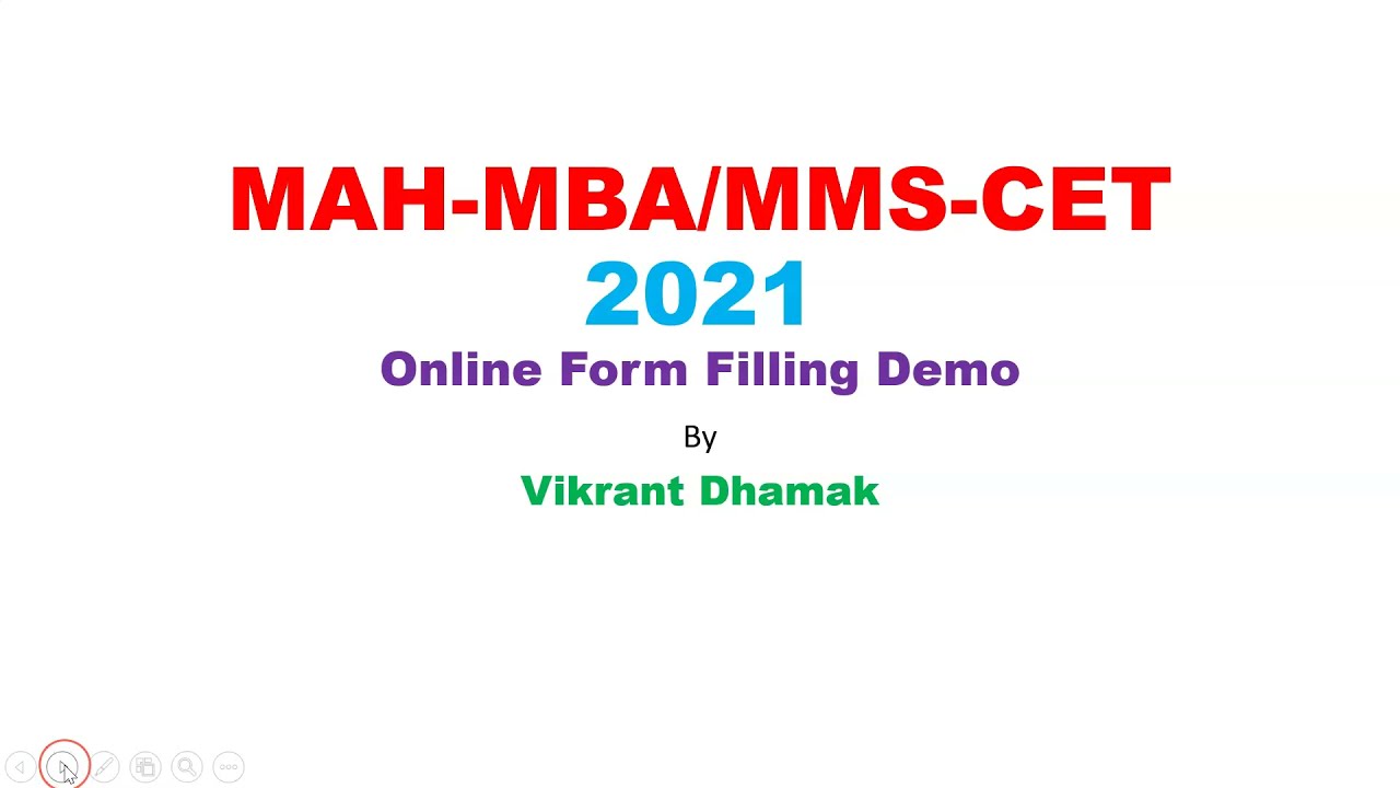 MBA CET 2021 Online Form Filling Demo/Vikrant Dhamak